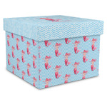 Mermaid Gift Box with Lid - Canvas Wrapped - X-Large (Personalized)