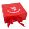 Mermaid Gift Boxes with Magnetic Lid - Red - Front