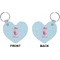 Mermaid Heart Keychain (Front + Back)