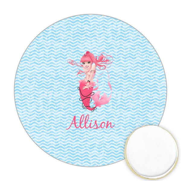 Custom Mermaid Printed Cookie Topper - Round (Personalized)