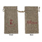 Mermaid Large Burlap Gift Bags - Front & Back