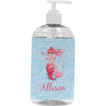 Mermaid Plastic Soap / Lotion Dispenser (16 oz - Large - White) (Personalized)