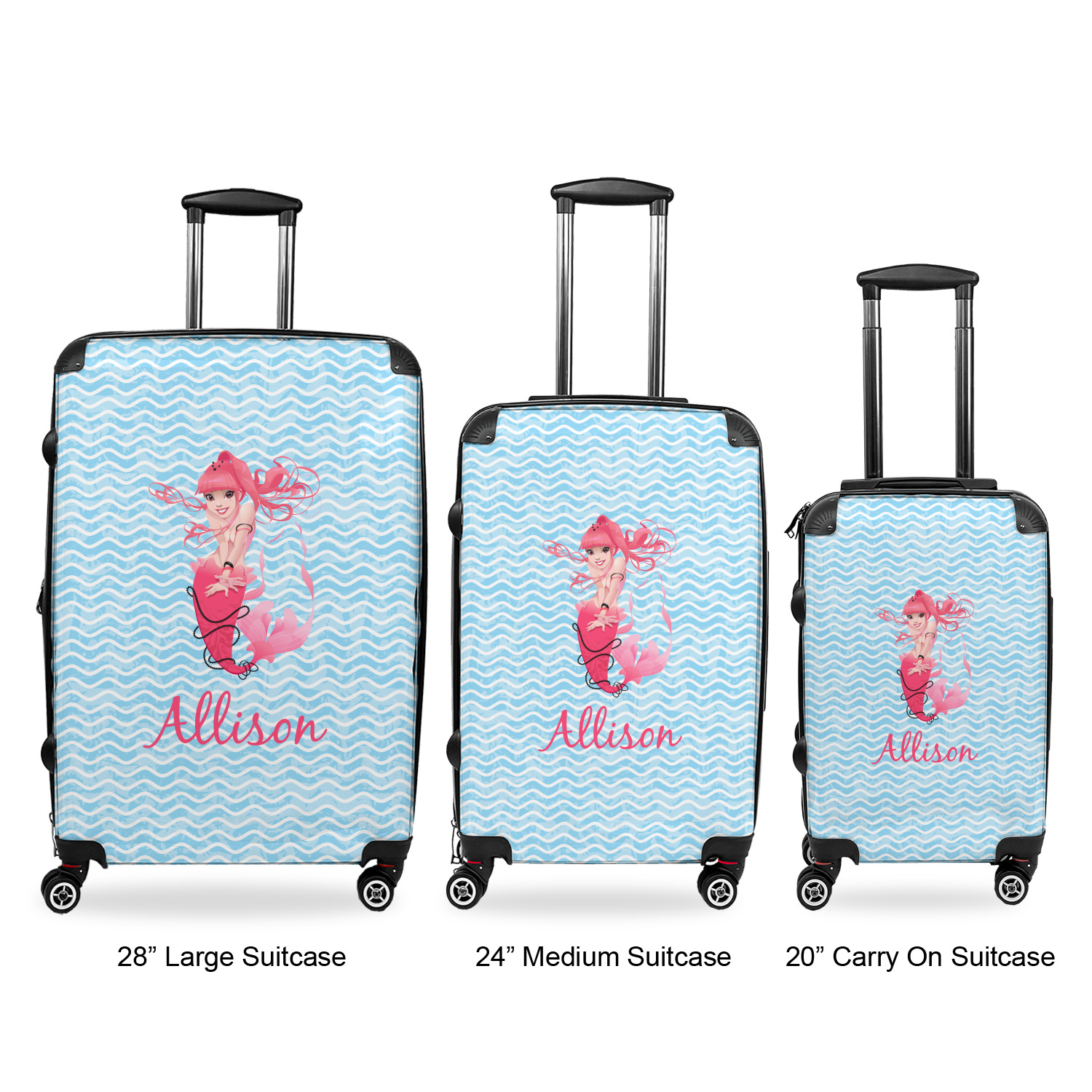 mermaid hard suitcase