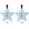 Mermaid Metal Star Ornament - Front and Back