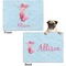 Mermaid Microfleece Dog Blanket - Regular - Front & Back