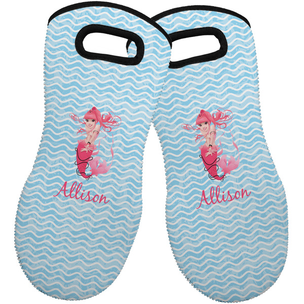 Custom Mermaid Neoprene Oven Mitts - Set of 2 w/ Name or Text