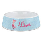 Mermaid Plastic Dog Bowl - Large (Personalized)