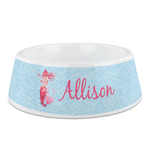 Mermaid Plastic Dog Bowl (Personalized)