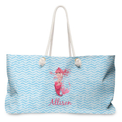 Mermaid Large Tote Bag with Rope Handles (Personalized)
