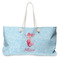 Mermaid Large Rope Tote Bag - Front View