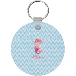 Mermaid Round Plastic Keychain (Personalized)