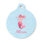 Mermaid Round Pet ID Tag - Small (Personalized)