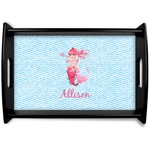 Mermaid Black Wooden Tray - Small (Personalized)