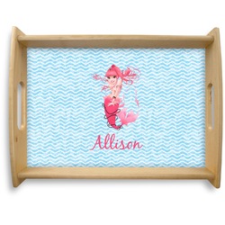 Mermaid Natural Wooden Tray - Large (Personalized)