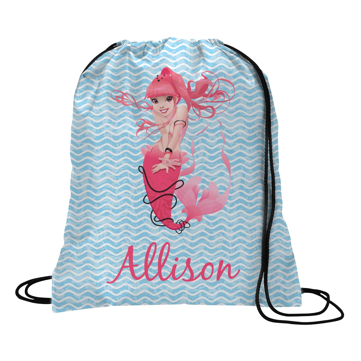 mermaid drawstring backpack