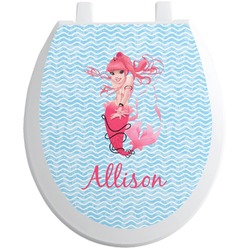 Mermaid Toilet Seat Decal - Round (Personalized)