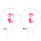 Mermaid White Plastic 6" Food Pick - Round - Double Sided - Front & Back