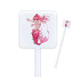 Mermaid Square Plastic Stir Sticks - Double Sided