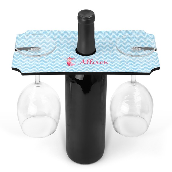 Custom Mermaid Wine Bottle & Glass Holder (Personalized)