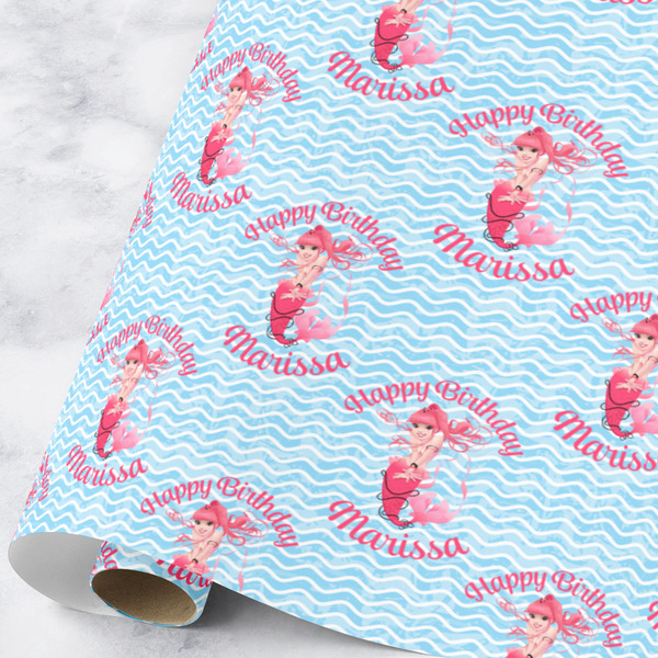 Custom Mermaid Wrapping Paper Roll - Large (Personalized)