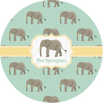 Elephant Multipurpose Round Labels - 1" (Personalized)