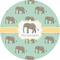 Elephant 1" Multipurpose Round Labels - Single Sticker