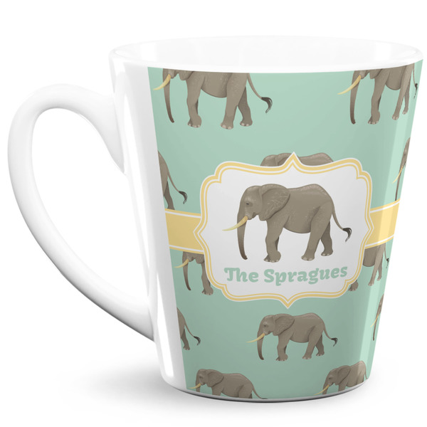 Custom Elephant 12 Oz Latte Mug (Personalized)