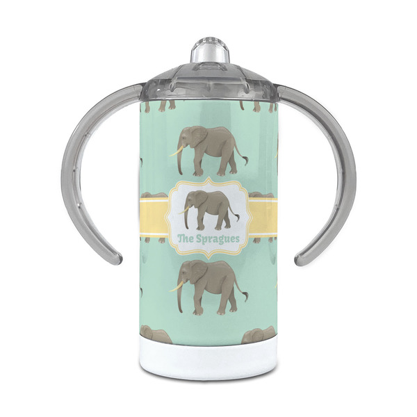 Custom Elephant 12 oz Stainless Steel Sippy Cup (Personalized)