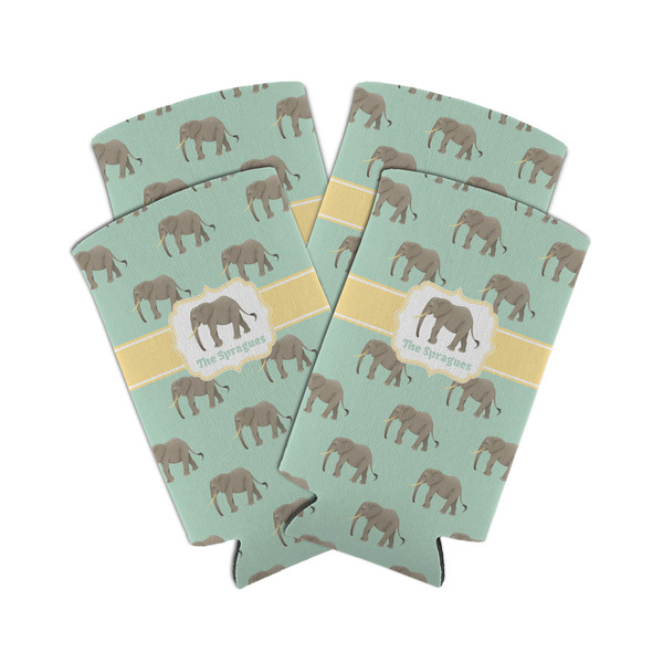 Custom Elephant Can Cooler (tall 12 oz) - Set of 4 (Personalized)