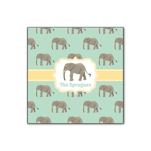 Custom Elephant Wood Print - 12x12 (Personalized)