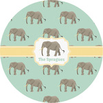 Elephant Multipurpose Round Labels - 2" (Personalized)