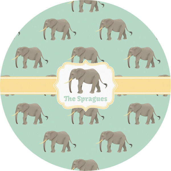 Custom Elephant Multipurpose Round Labels - 2" (Personalized)