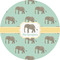 Elephant 2" Multipurpose Round Labels - Single Sticker