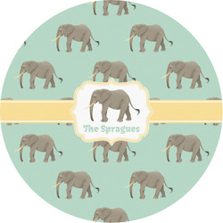 Elephant Multipurpose Round Labels - 3" (Personalized)