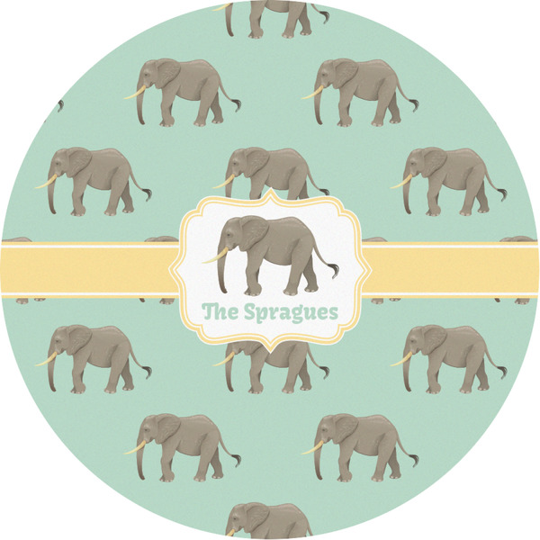 Custom Elephant Multipurpose Round Labels - 3" (Personalized)