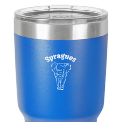 Elephant 30 oz Stainless Steel Tumbler - Royal Blue - Double-Sided (Personalized)