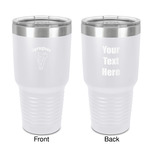 Elephant 30 oz Stainless Steel Tumbler - White - Double-Sided (Personalized)