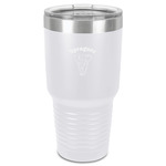 Elephant 30 oz Stainless Steel Tumbler - White - Single-Sided (Personalized)