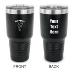 Elephant 30 oz Stainless Steel Tumbler - Black - Double Sided (Personalized)