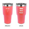 Elephant 30 oz Stainless Steel Ringneck Tumblers - Coral - Double Sided - APPROVAL