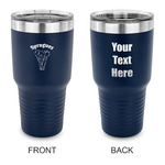 Elephant 30 oz Stainless Steel Tumbler - Navy - Double Sided (Personalized)