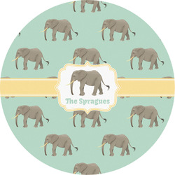 Elephant Multipurpose Round Labels - 5" (Personalized)