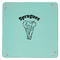 Elephant 9" x 9" Teal Leatherette Snap Up Tray - APPROVAL