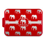 Elephant Aluminum Baking Pan with Red Lid (Personalized)