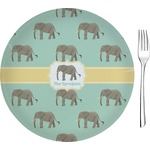 Elephant Glass Appetizer / Dessert Plate 8" (Personalized)