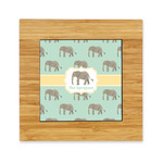 Elephant Bamboo Trivet with Ceramic Tile Insert (Personalized)