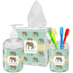 Elephant Acrylic Bathroom Accessories Set w/ Name or Text