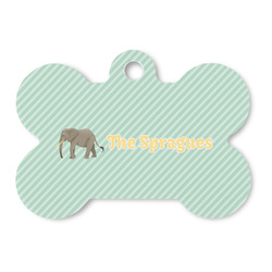 Elephant Bone Shaped Dog ID Tag - Large (Personalized)