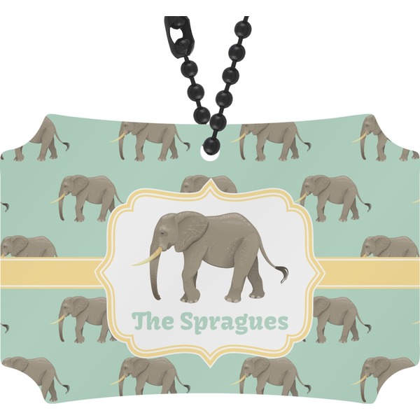 Custom Elephant Rear View Mirror Ornament (Personalized)