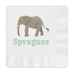 Elephant Embossed Decorative Napkins (Personalized)